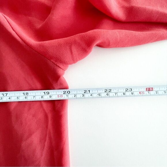 MINKPINK Blouse Semi-Sheer Pink Button Up Shirt Long Sleeved Top Women's M - Picture 6 of 8